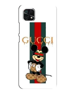 Чехол для Samsung Galaxy A22 5G с картинкой «Микки Маус Gucci — полосы» Чехол для Samsung Galaxy A22 5G с картинкой «Микки Маус Gucci — полосы»