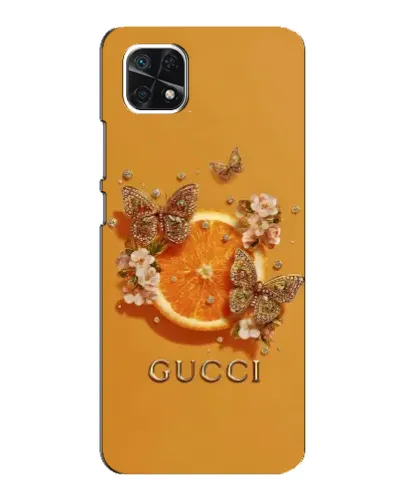 Чехол для Samsung Galaxy A22 5G с картинкой «Gucci — золотые бабочки» Чехол для Samsung Galaxy A22 5G с картинкой «Gucci — золотые бабочки»