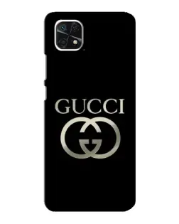 Чехол для Samsung Galaxy A22 5G с картинкой «Gucci — золото на черном» Чехол для Samsung Galaxy A22 5G с картинкой «Gucci — золото на черном»