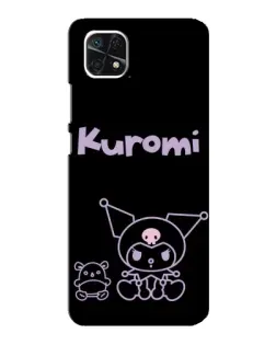 Чехол для Samsung Galaxy A22 5G с картинкой «Kuromi — черный минимализм»
