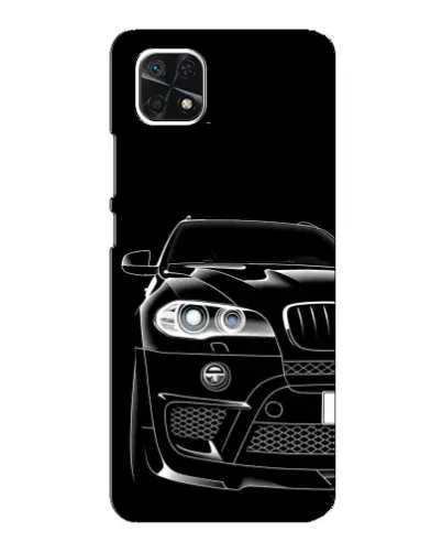 Чехол для Samsung Galaxy A22 5G с картинкой «Темный силуэт BMW» Чехол для Samsung Galaxy A22 5G с картинкой «Темный силуэт BMW»