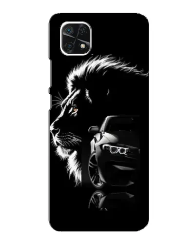Чехол для Samsung Galaxy A22 5G с картинкой «BMW и лев» Чехол для Samsung Galaxy A22 5G с картинкой «BMW и лев»