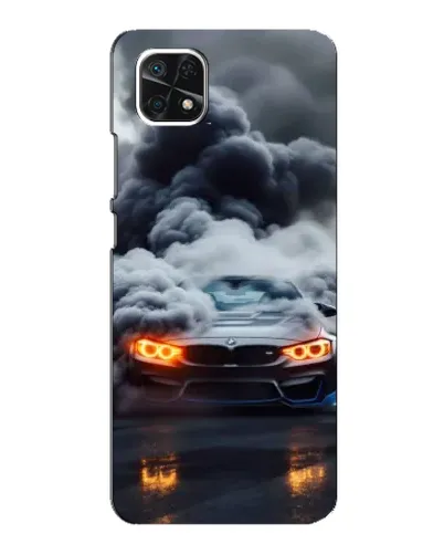 Чехол для Samsung Galaxy A22 5G с картинкой «BMW в дыму» Чехол для Samsung Galaxy A22 5G с картинкой «BMW в дыму»
