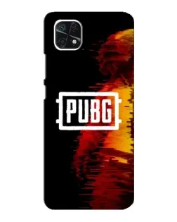 Чехол для Samsung Galaxy A22 5G с картинкой «Яркий логотип PUBG»