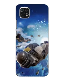 Чехол для Samsung Galaxy A22 5G с картинкой «Десант PUBG — прыжок» Чехол для Samsung Galaxy A22 5G с картинкой «Десант PUBG — прыжок»