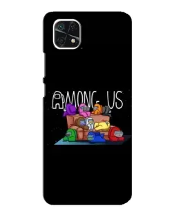 Чехол для Samsung Galaxy A22 5G с картинкой «Логотип Among Us»