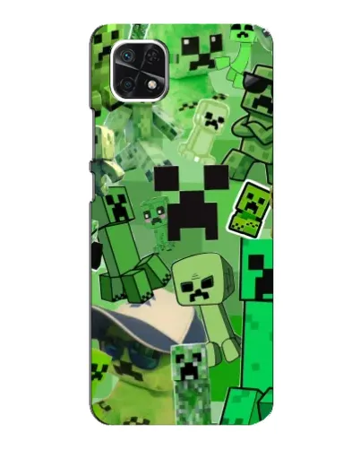 Чехол для Samsung Galaxy A22 5G с картинкой «Криперы Minecraft»
