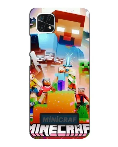 Чехол для Samsung Galaxy A22 5G с картинкой «Minecraft герои игры»