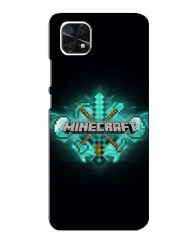 Чехол для Samsung Galaxy A22 5G с картинкой «Minecraft Diamond лого»