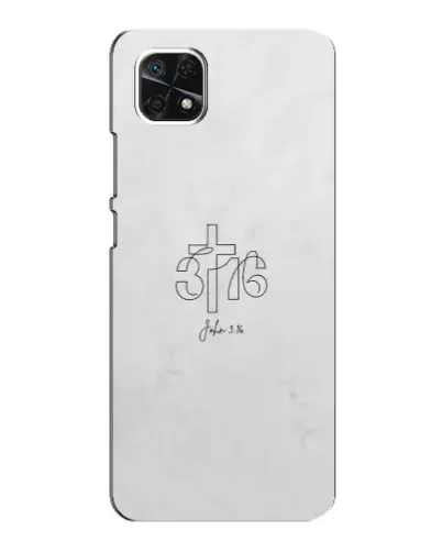 Чехол для Samsung Galaxy A22 5G с картинкой «Иоанна 3:16 Крест»
