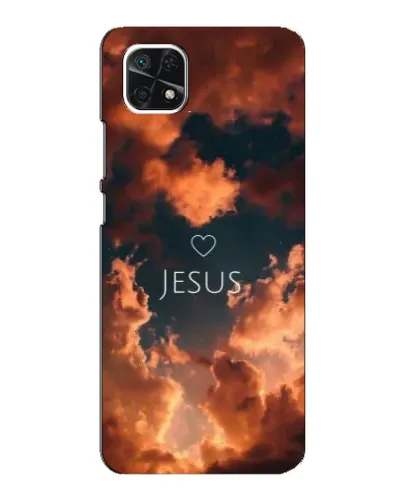 Чехол для Samsung Galaxy A22 5G с картинкой «Сияние Имени Jesus»