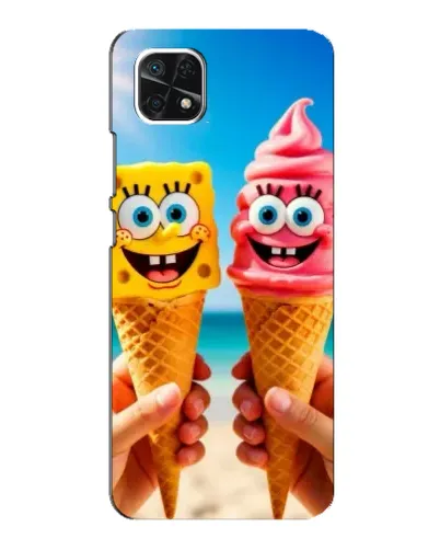 Чехол для Samsung Galaxy A22 5G с картинкой «Спанч Боб мороженое»