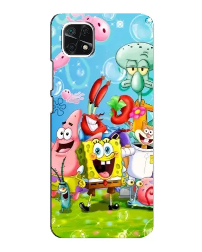 Чехол для Samsung Galaxy A22 5G с картинкой «Губка Боб и друзья» Чехол для Samsung Galaxy A22 5G с картинкой «Губка Боб и друзья»