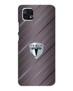 Чехол для Samsung Galaxy A22 5G с картинкой «Металлическая текстура Tesla» Чехол для Samsung Galaxy A22 5G с картинкой «Металлическая текстура Tesla»
