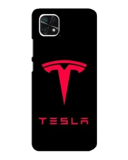 Чехол для Samsung Galaxy A22 5G с картинкой «Tesla Red Logo» Чехол для Samsung Galaxy A22 5G с картинкой «Tesla Red Logo»