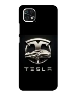 Чехол для Samsung Galaxy A22 5G с картинкой «Tesla — серебристое авто» Чехол для Samsung Galaxy A22 5G с картинкой «Tesla — серебристое авто»