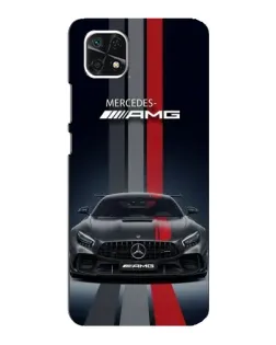 Чехол для Samsung Galaxy A22 5G с картинкой «Mercedes — белый карбон»