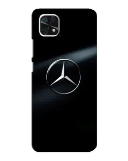 Чехол для Samsung Galaxy A22 5G с картинкой «Mercedes на металле»