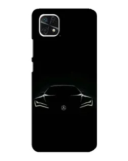 Чехол для Samsung Galaxy A22 5G с картинкой «Mercedes — силуэт авто»