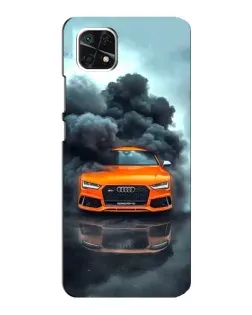Чехол для Samsung Galaxy A22 5G с картинкой «Audi в облаках дыма» Чехол для Samsung Galaxy A22 5G с картинкой «Audi в облаках дыма»