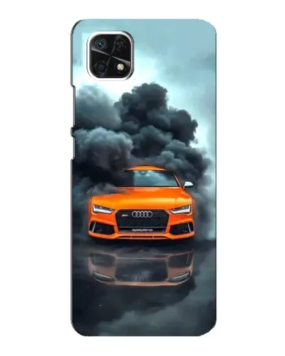 Чехол для Samsung Galaxy A22 5G с картинкой «Audi в облаках дыма» Чехол для Samsung Galaxy A22 5G с картинкой «Audi в облаках дыма»
