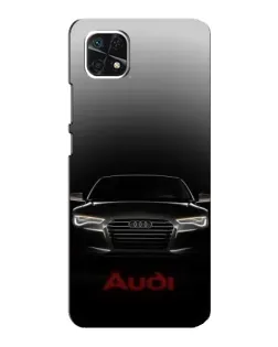 Чехол для Samsung Galaxy A22 5G с картинкой «Audi — градиентный контур» Чехол для Samsung Galaxy A22 5G с картинкой «Audi — градиентный контур»