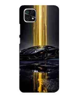 Чехол для Samsung Galaxy A22 5G с картинкой «Ночной Lamborghini драйв»