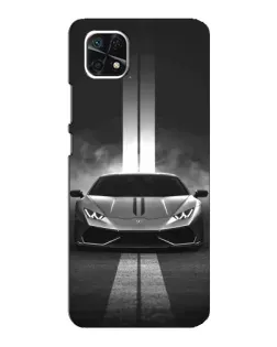 Чехол для Samsung Galaxy A22 5G с картинкой «Lamborghini симметрия дорог»
