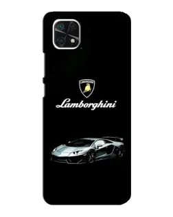 Чехол для Samsung Galaxy A22 5G с картинкой «Логотип Lamborghini классика»