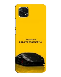 Чехол для Samsung Galaxy A22 5G с картинкой «Lamborghini Huracan черный»