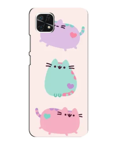 Чехол для Samsung Galaxy A22 5G с картинкой «Pusheen трио»