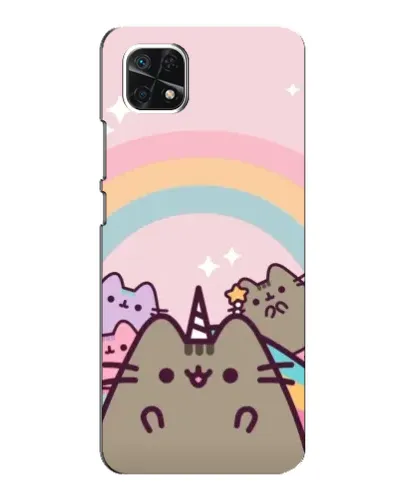 Чехол для Samsung Galaxy A22 5G с картинкой «Единорог Pusheen»