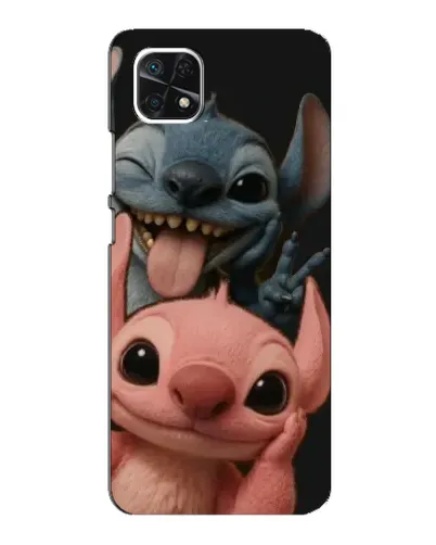 Чехол для Samsung Galaxy A22 5G с картинкой «Стич и Ангел»
