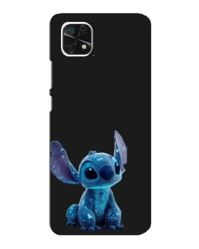 Чехол для Samsung Galaxy A22 5G с картинкой «Стич на черном»