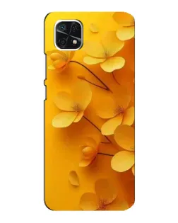 Чехол для Samsung Galaxy A22 5G с картинкой «Золотые лепестки»