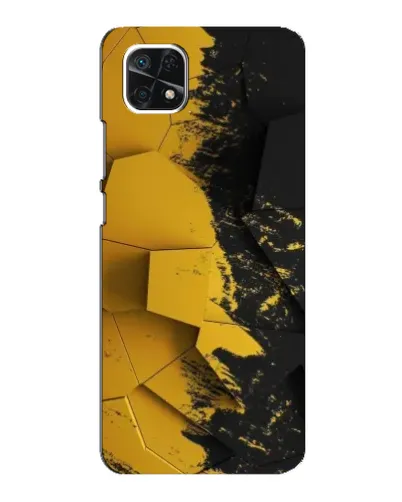 Чехол для Samsung Galaxy A22 5G с картинкой «Золотые осколки геометрии» Чехол для Samsung Galaxy A22 5G с картинкой «Золотые осколки геометрии»