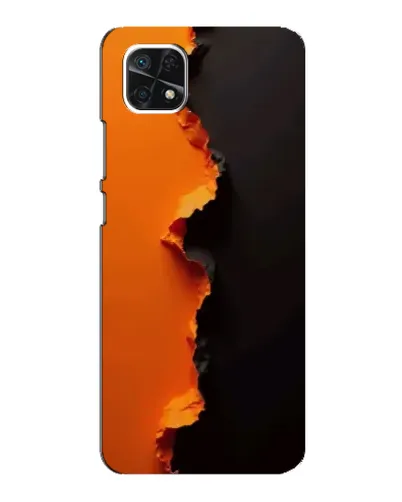 Чехол для Samsung Galaxy A22 5G с картинкой «Оранжевый разлом» Чехол для Samsung Galaxy A22 5G с картинкой «Оранжевый разлом»