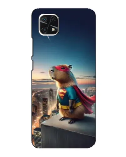 Чехол для Samsung Galaxy A22 5G с картинкой «Капи-мен супергерой»
