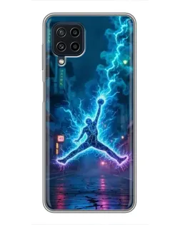 Чехол для Samsung Galaxy A22 с картинкой «Jordan Gold Jumpman»