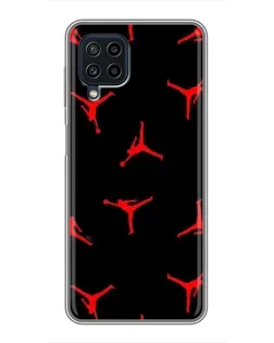 Чехол для Samsung Galaxy A22 с картинкой «Jordan Red Pattern»