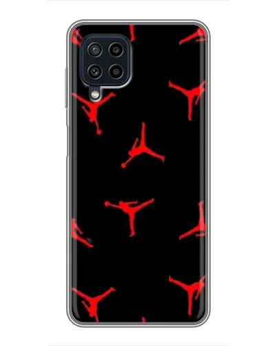 Чехол для Samsung Galaxy A22 с картинкой «Jordan Red Pattern»