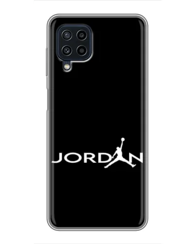 Чехол для Samsung Galaxy A22 с картинкой «Jordan White Logo»