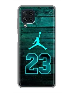 Чехол для Samsung Galaxy A22 с картинкой «Jordan Cyan 23»