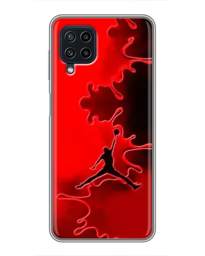 Чехол для Samsung Galaxy A22 с картинкой «Jordan Red Smoke»