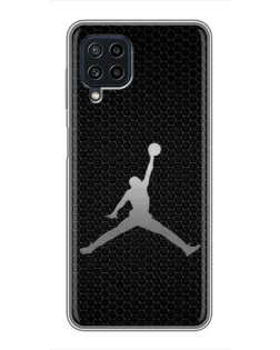 Чехол для Samsung Galaxy A22 с картинкой «Jordan Dark Carbon»