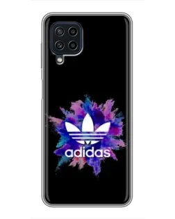 Чехол для Samsung Galaxy A22 с картинкой «Взрыв красок Adidas»