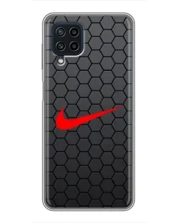 Чехол для Samsung Galaxy A22 с картинкой «Nike — карбоновая сетка» Чехол для Samsung Galaxy A22 с картинкой «Nike — карбоновая сетка»
