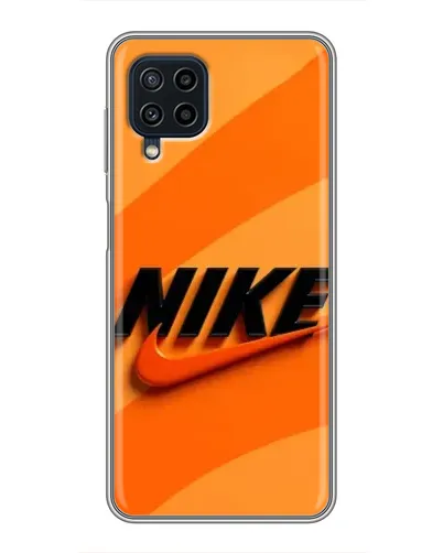 Чехол для Samsung Galaxy A22 с картинкой «Оранжевый драйв Nike»
