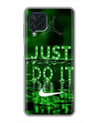Чехол для Samsung Galaxy A22 с картинкой «Зеленый неоновый Nike»