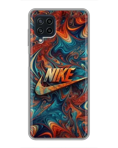 Чехол для Samsung Galaxy A22 с картинкой «Nike в абстракции»